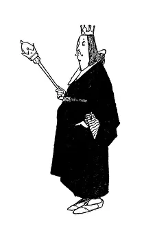 Hans Christian Andersen Books Drucke: I Say Nothing for the Present, Remarked the King, c1930. Artist: W Heath Robinson