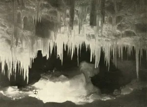 Nimrod Expedition History Drucke: An Ice Cave in the Winter, c1908, (1909)