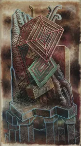 Drucke von Das Viertel der Hoffnung, 1928. Im Bestand der Collezione Barilla di Arte moderna, Parma Kunstwerke Des Surrealismus Drucke: Das Viertel der Hoffnung, 1928. Künstler: Savinio, Alberto (1891-1952)