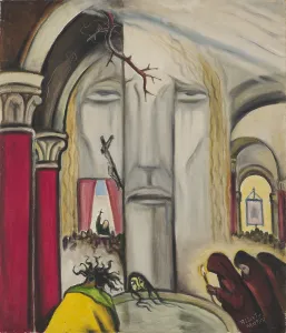 Drucke von Das Gesicht Christi, 1949. Privatsammlung Kunstwerke Des Surrealismus Drucke: Das Gesicht Christi, 1949. Künstler: Martini, Alberto (1876-1954)