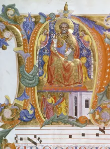 Verzierte Initialbuchstabe 1380 von Künstler Cenni di Francesco di Ser Cenni
