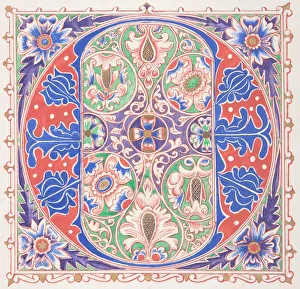 Illuminiertes Initiales O, 1830-62. Künstler: Freeman Gage Delamotte.