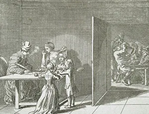 Illumination für Basewows Grundlegende Arbeit, 1770. Schöpfer: Daniel Nikolaus Chodowiecki