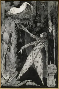 Illumination zu Goethes Faust, 1924-1925. Künstler: Clarke, Harry (1889-1931)