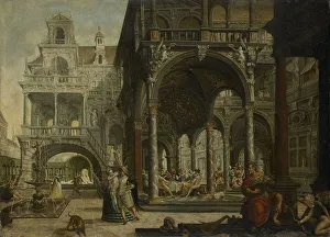 Dutch Renaissance Architecture Drucke: Imaginary Renaissance Palace, 1602. Creator: Hendrick Aerts