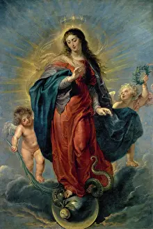 Cherubim In Art History Drucke: The Immaculate Conception, 1628-1629. Creator: Peter Paul Rubens