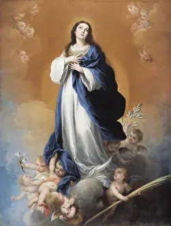 Bartolome Esteban Murillo Artist Drucke: The Immaculate Conception, 17th century. Creator: Workshop of Bartolome Esteben Murillo