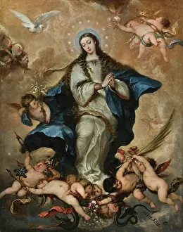Baroque Fine Art Collection Drucke: The Immaculate Conception, c1665. Creator: Antolinez, Jose (1635-1675)