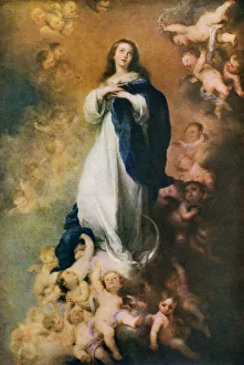 Immaculate Conception Artwork Drucke: Immaculate Conception, c1678, (1912). Artist: Bartolome Esteban Murillo