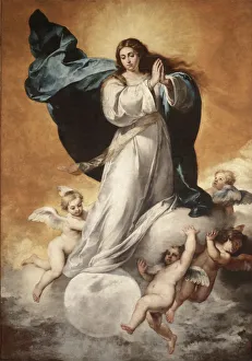 Bartolome Esteban Murillo Artist Drucke: The Immaculate Conception of the Virgin, 1650. Creator: Murillo, Bartolome Esteban
