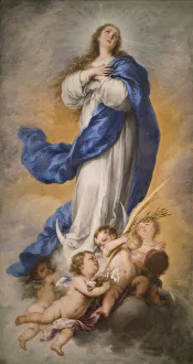 Bartolome Esteban Murillo Artist Drucke: The Immaculate Conception of the Virgin, 1670s. Creator: Murillo, Bartolome Esteban
