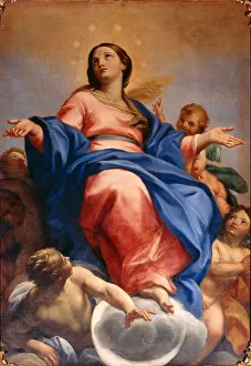 Roman School Artists Drucke: The Immaculate Conception of the Virgin, 1685-1687. Creator: Maratta; Carlo (1625-1713)