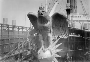 Black And White Ship Images Drucke: IMPERATOR - figurehead, between c1910 and 1914. Creator: Bain News Service