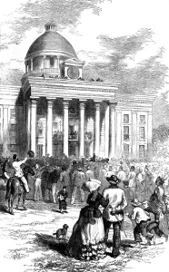 Drucke von Inauguration von Jefferson Davis in Montgomery (Alabama), 1861 (ca. 1880) Alabama Drucke: Einführung von Jefferson Davis in Montgomery/Alabama 1861 (ca. 1880)