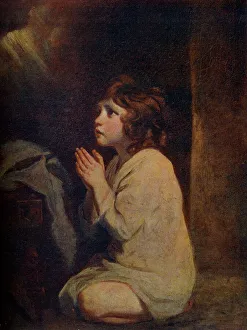 Drucke von Der Säugling Samuel, um 1776, (1912). Ein Farbdruck aus Famous Paintings mit einer Einführung von Gilbert Chesterton, (Cassell and Company, London, New York, Toronto, 1912) R Drucke: Der Säugling Samuel, um 1776, (1912). Künstler: Sir Joshua Reynolds.