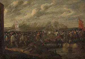 Military Conflict Images Drucke: Infantry Skirmish in the Eighty Years War, c.1645. Creator: Nicolaas van Eyck