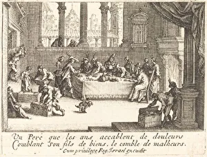 Die Erbschaft, 1635. Schöpfer: Jacques Callot