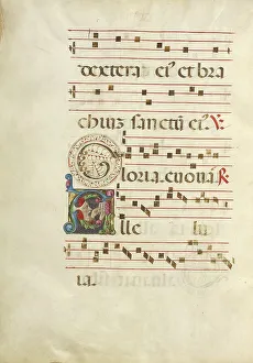 Ursprüngliche A: Ein Mann singt; Schrittweise, um ca. 1460 - 1480. Ersteller unbekannt