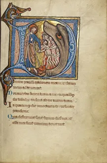 Initial D: Die Verzweiflung des Hells; Psalter, Mitte 1200er Jahre. Schöpfer: Unbekannt.