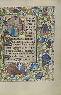 Flanders Belgium Heritage Images Drucke: Initial D: The Visitation; Book of Hours