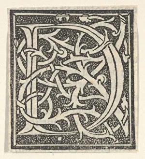 Anfangsbuchstabe D auf einem Musterboden, 1520. 1520. Schöpfer: Unbekannt