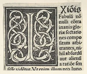 Anfangsbuchstabe I auf Mustergrundlage, 1520. 1520. Ersteller: Anonymous