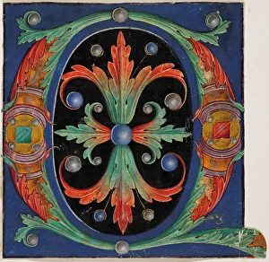 Initial O aus einem Antiphonar, 16. Jahrhundert. Schöpfer: Anonym. Initial O aus einem Antiphonar, 16. Jahrhundert. Schöpfer: Anonym.