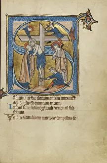 Passion Of Christ Images Drucke: Initial S: The Deposition; Psalter, mid-1200s. Creator: Unknown