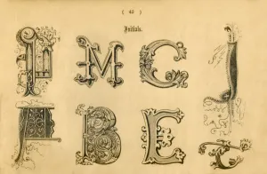 Gerahmter Druck : Anfangsnamen, 1862