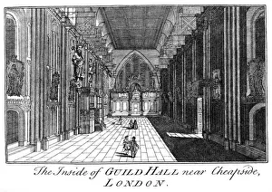 Der Innenraum des Guild Halls in der Nähe von Cheapside, London, 18. Jahrhundert (1886). Künstler: William Griggs