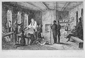 Christianity In Britain Drucke: Inside Newgate Prison, Old Bailey, City of London, 1828. Artist: WT