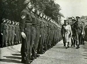 WWII Home Front Images Drucke: Inspecting The Grenadier Guards - May, 1945, 1947. Creator: Unknown