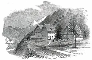 Victorian Era Healthcare Institutions Drucke: Institution for Cretins at Interlacken, Switzerland, 1850. Creator: Unknown
