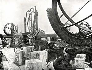 Black And White China Images Drucke: Some Instruments on top of the Observatory, Pekin, China, 1895. Creator: W &s Ltd