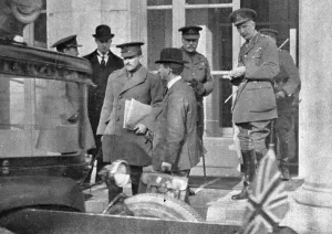 Allied Leaders Meeting Drucke: Inter-allied Solidarity; On the steps