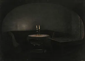 Candlelight Atmosphere Drucke: Interior. Artificial Light, 1909. Creator: Vilhelm Hammershøi
