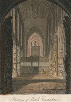 Innenraum der Kathedrale von Bath, 19. Jahrhundert?, Ersteller unbekannt