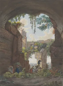 Innenausstattung der Bäder von Karakallah um 1780. Ersteller: Giovanni Volpato, Louis Ducros