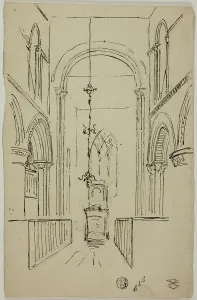 British Heritage Art Images Drucke: Interior of a Cathedral, n.d. Creator: Unknown