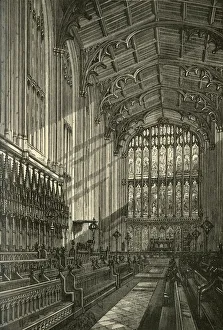 Eton College Architecture Drucke: Interior of the Chapel, 1875, (1911). Creator: Unknown