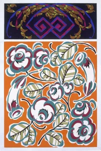 Art Deco Interior Design Drucke: Interior design pattern, pub. 1921. Creator: Auguste H. Thomas active 1910-1930s