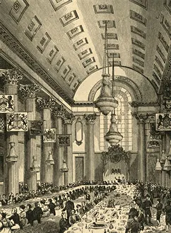 Neo Classical Design Drucke: Interior of the Egyptian Hall, 1897. Creator: Unknown