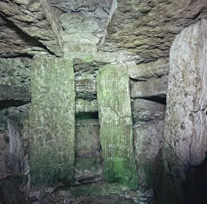 Neolithic Passage Grave Drucke: Interior of a Neolithic Passage Grave, 33rd-25th century BC