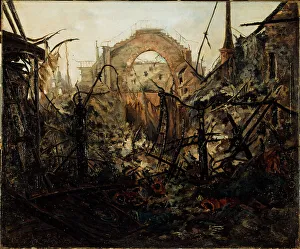 French Heritage Paintings Drucke: Interior of the Opera-Comique, after the fire of May 15
