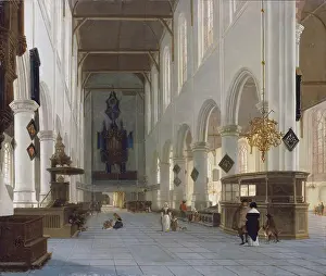 Drucke von Das Innere der Oude Kerk in Delft, um 1660-1663 Hendrik Cornelisz. Van Vliet Drucke: Das Innere der Oude Kerk in Delft, um 1660-1663. Ersteller: Hendrik Cornelisz. van Vliet