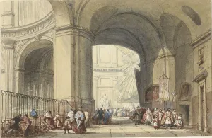 French Heritage Art Images Drucke: Interior of the S. Roche in Paris