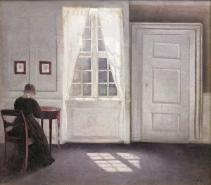 Innenausgang im Strandgade, Sonnenlicht auf dem Boden, 1901. Künstler: Vilhelm Hammershøi