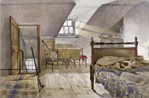 Southwark London Landmarks Drucke: Interior view of Marshalsea Prison, Borough High Street, Southwark, London, 1887