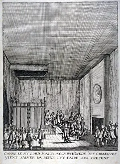 Guildhall Library Art Gallery Prints Drucke: Interior view of St Jamess Palace, Westminster, London, 1639
