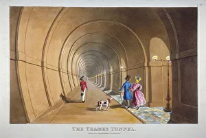 Isambard Kingdom Brunel Design Drucke: Interior view of the Thames Tunnel, London, 1830